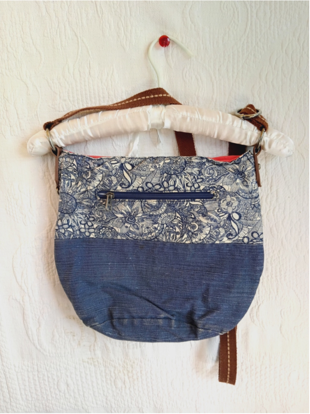 Sakroots Artist Circle soft bucket bag Navy Spirit Desert print denim cute - Picture 7 of 10